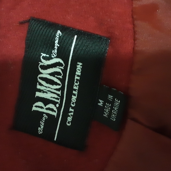 B Moss women coat  M Full Zip  wool event casual Comfy Red Luxury - Picture 6 of 9